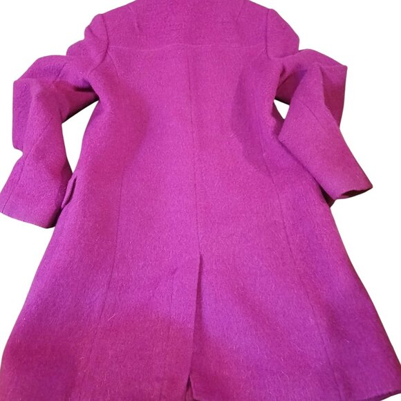 H & M Wool Blend Fuchsia Peacoat XS - Picture 3 of 8